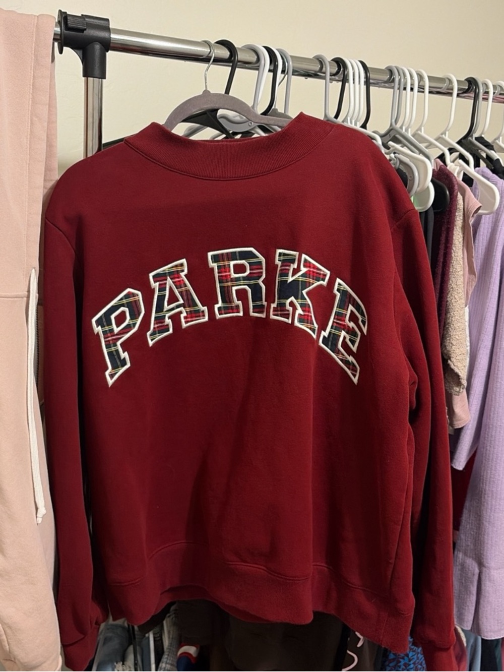 Parke Women's Burgundy Crewneck Sweatshirt